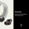 Schwinn Bike Combination Cable Lock, 6 ft x 12 mm, Black & Silver, Durable Steel, Vinyl Cover, Carrying Bracket for Storage and Transport, Anti Theft Protection, Bike Lock Cable for Security view 3