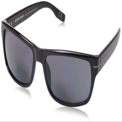 Foster Grant Men's Senate Square Reading Sunglasses, Black/Transparent, 57 mm + 1.5,1017552-150.COM