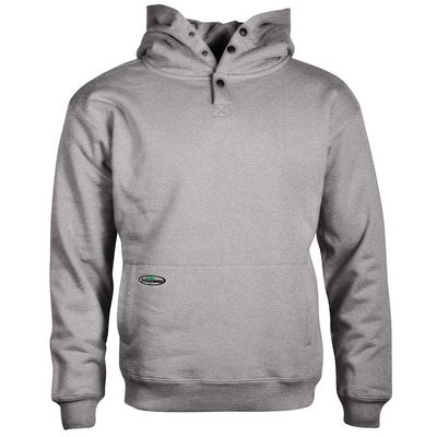 Arborwear 100% Cotton Fleece Hooded Pullover Sweatshirts For Men - Heavy Duty Hoodies For Men With Handwarmer Pouch, Athletic Grey - X-Large