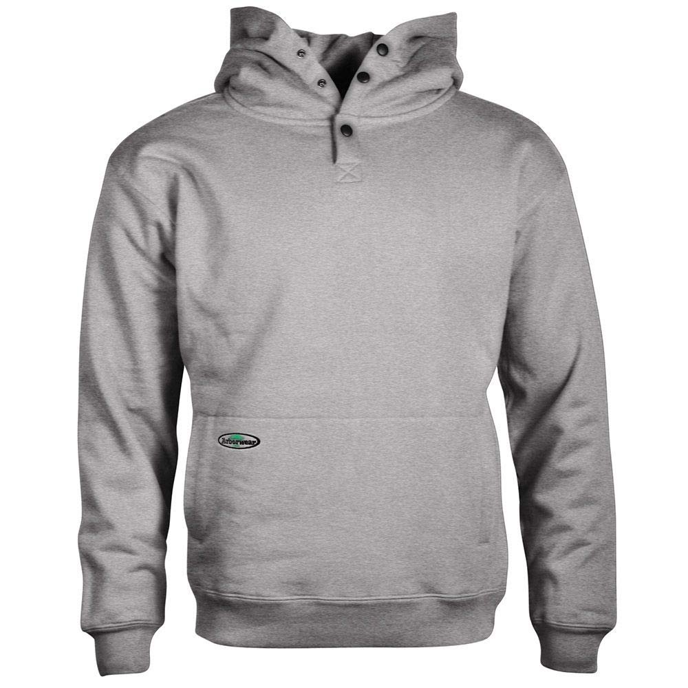 Arborwear 100% Cotton Fleece Hooded Pullover Sweatshirts For Men - Heavy Duty Hoodies For Men With Handwarmer Pouch, Athletic Grey - X-Large