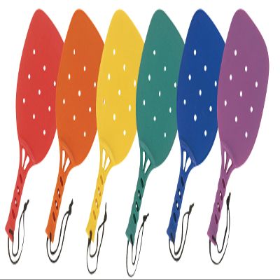 Champion Plastic Paddleball Racket Set, 15 L in, Assorted, Set of 6