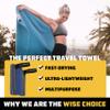 Camping Towel by Wise Owl Outfitters - Ultra Soft Compact Quick Dry Microfiber - Great for Fitness, Hiking, Yoga, Travel, Sports, Backpacking & The Gym - Free Bonus Hand Towel 24x48 MB view 4