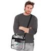Littlearth NFL Miami Dolphins Clear Crossbody Carryall, Team Color, 12" x 12" x 6" view 3