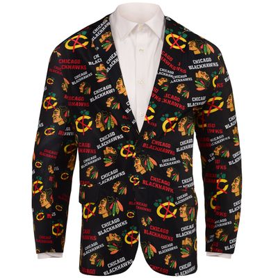 FOCO Chicago Blackhawks Repeat Ugly Business Jacket - Mens Size 46-Large