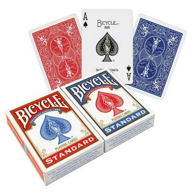 Bicycle Poker Size Standard Index Playing Cards (6 PACK- Red and Blue)
