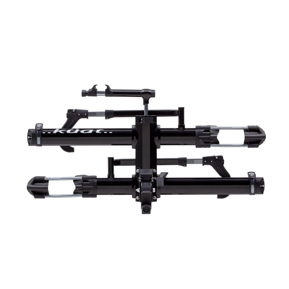 KUAT NV 2.0-2" - 2-Bike Hitch Rack | Robust 2-Bike Rack with Trail Doc for Riders & Cyclists | Rugged All-Metal Construction | E-Bike Compatible | Easy Installation, Black Metallic/Gray Anodize
