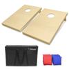 GoSports Solid Wood Premium Cornhole Set - Choose Between 4 feet x 2 feet or 3 feet x 2 feet game boards, Includes Set of 8 Corn Hole Toss Bags view 1