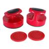 Hathaway Pro-Series Air Hockey Pucks and Strikers Set for Family Game Room - with Ergonomic 4-in Strikers, 3-in ABS Pucks, Felt Bottoms & Chip-Resistant Design - Red Finish view 1