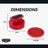 Hathaway Pro-Series Air Hockey Pucks and Strikers Set for Family Game Room - with Ergonomic 4-in Strikers, 3-in ABS Pucks, Felt Bottoms & Chip-Resistant Design - Red Finish view 2