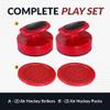 Hathaway Pro-Series Air Hockey Pucks and Strikers Set for Family Game Room - with Ergonomic 4-in Strikers, 3-in ABS Pucks, Felt Bottoms & Chip-Resistant Design - Red Finish view 3