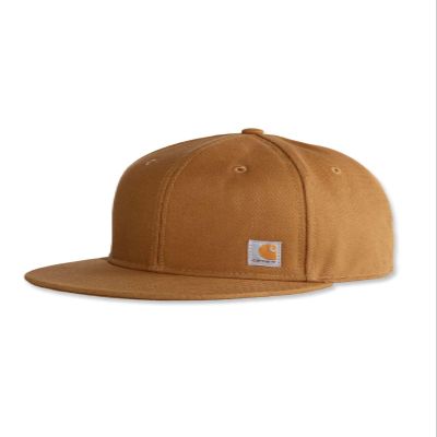 Carhartt Men's Firm Duck Flat Brim Cap-Carhartt Brown-OFA