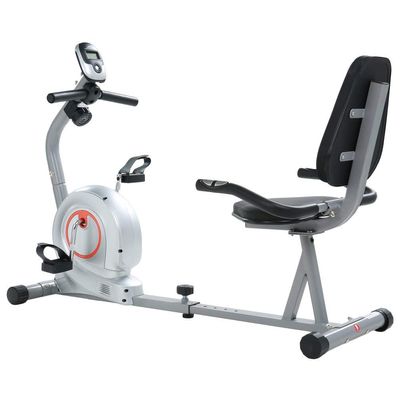 Blackpoolfa Recumbent Exercise Bike with 8 Magnetic Resistance Levels, Pulse Sensor, Large LCD Screen V-Belt Driven Wider Seat Extended Exercise Bike, Indoor Cycle Machine (MRB-5050)