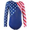 BAOHULU Gymnastics Leotards for Toddler Girls Patriotic Sparkle Red Blue Athletic Dancewear B146_US_14A view 1