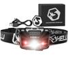 Foxelli USBCRechargeable LED Headlamp UltraLight 2.4oz & Bright180Lumens Red/White Light, 5Modes, IPX5 Waterproof, 40h Runtime for Trail Running, Camping, Hiking view 1