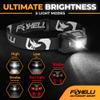 Foxelli USBCRechargeable LED Headlamp UltraLight 2.4oz & Bright180Lumens Red/White Light, 5Modes, IPX5 Waterproof, 40h Runtime for Trail Running, Camping, Hiking view 2
