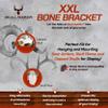 Skull Hooker Powder-Coated Steel XXL Bone Bracket  Designed to Accommodate the Skull Plates of Antlered and Horned Species Such as Elk, Caribou, Buffalo, Moose and Heavy-Horned Sheep,Graphite Black view 4