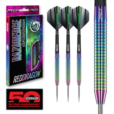 RED DRAGON Razor Edge Spectron 26g - Tungsten Professional Steel Darts Set with Flights and shafts