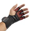 Fit Four OCR Slit Grip Gloves Obstacle Course Racing & Mud Run Hand Protection | Wrist Support with Slit for Fitness Watch (Black/Red, Medium) view 2