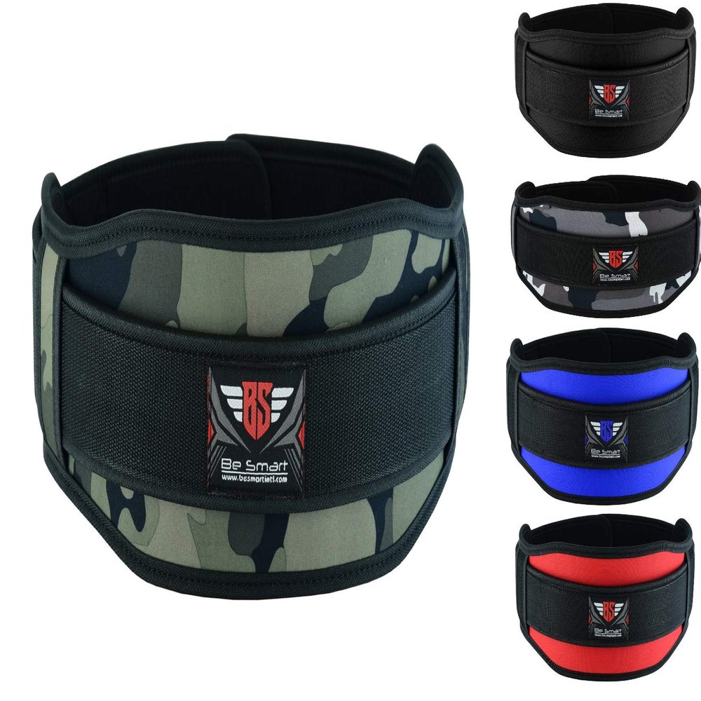 Weight Lifting Belt Neoprene Gym Fitness Workout Double Support Brace (Green Camo, Large 35'' - 41'')