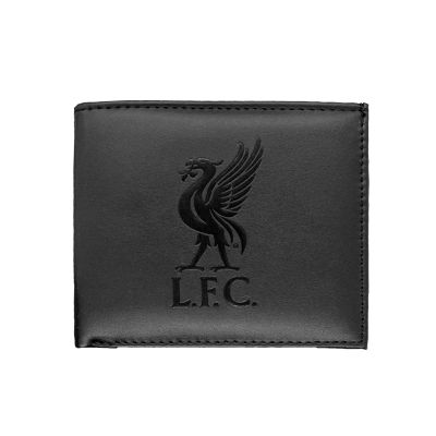 Liverpool FC Official Soccer Gift Embossed Crest Money Wallet Black