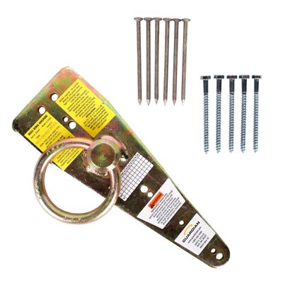 Guardian 00484 Bull Ring Fall Protection Anchor | Zinc-Plated Galvanized Steel | OSHA and ANSI Compliant
