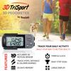 Realalt 3DTriSport Walking 3D Pedometer with Clip & Strap, eBook Included | 30 Days Memory, Accurate Step Counter, Walking Distance Miles/Km, Calorie Counter, Daily Exercise Time Monitor - Grey/Black view 2