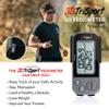 Realalt 3DTriSport Walking 3D Pedometer with Clip & Strap, eBook Included | 30 Days Memory, Accurate Step Counter, Walking Distance Miles/Km, Calorie Counter, Daily Exercise Time Monitor - Grey/Black view 3