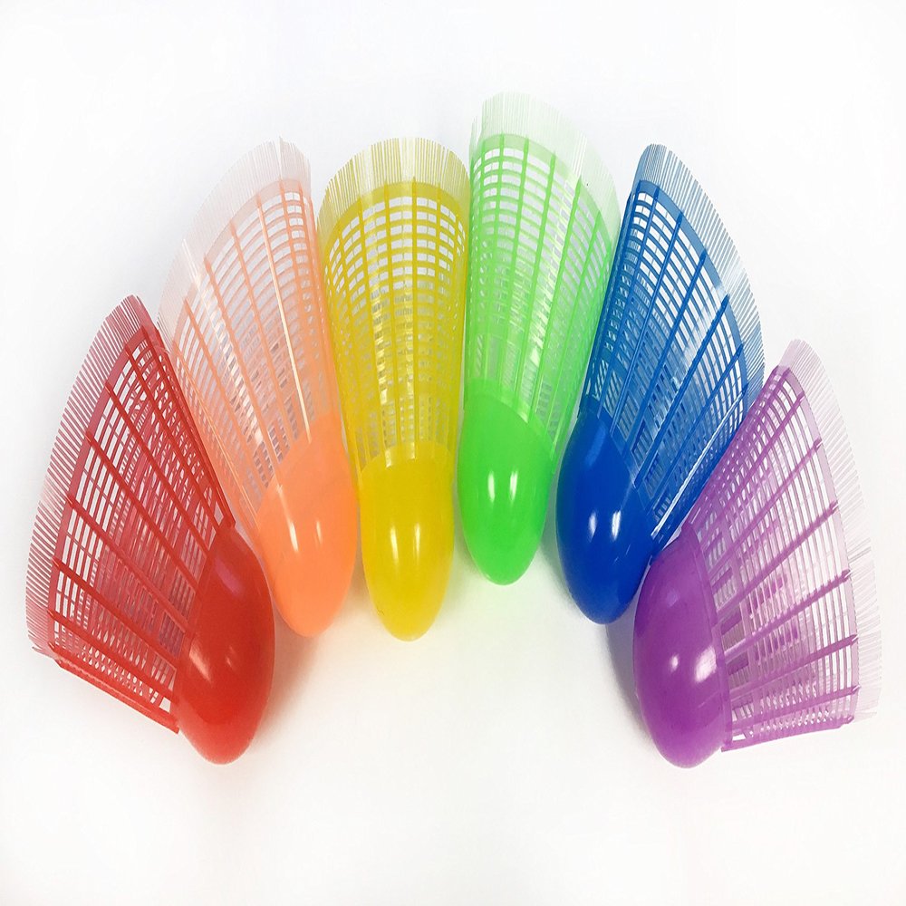 Palos Sports - Heavy Duty Giant Fun Bird Oversized Shuttlecocks - Set of 6, One of Each Color