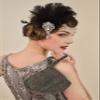 BABEYOND Women's Ostrish Feather Crystal Teal Headband Wedding Bridal Feather Headband Flapper Headpiece 1920s view 2