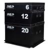 REP Fitness Stackable Soft Foam Plyo Box 6, 12 & 20" Set, Adjustable Plyometric Jump Box for Home Gym Workouts, Soft Foam Jumping Platform for Exercise, Step Training, HIIT & Cross fit view 1