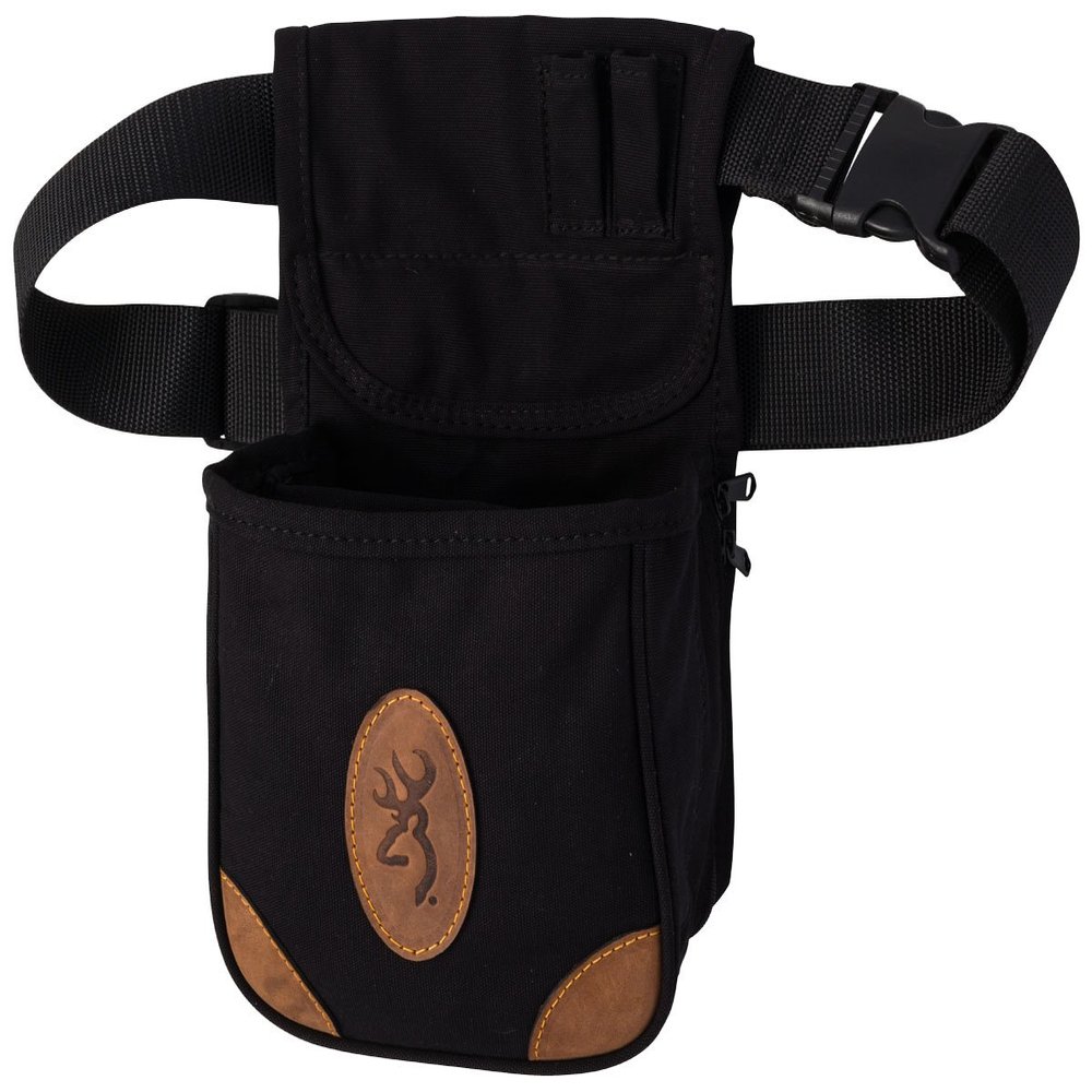 Browning, Lona, Canvas/Leather Shell Pouch, Black