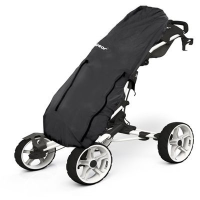 Clicgear Golf Bag Rain Cover  Waterproof Nylon Club & Gear Protection  Universal Fit for Push Carts  Easy Access Zippers, Clip-On Straps & Storage Bag Included (Black)