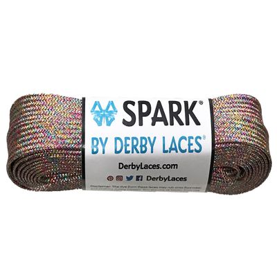 Derby Laces Rainbow Mirage Spark Shoelace for Shoes, Skates, Boots, Roller Derby, Hockey and Ice Skates (72 Inch / 183 cm)