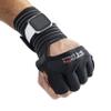 Fit Four OCR Slit Grip Gloves Obstacle Course Racing & Mud Run Hand Protection | Wrist Support with Slit for Fitness Watch (Black/Red, Extra Small) view 1