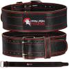 Dark Iron LG Fitness Weight Lifting Belt for Powerlifting Deadlift Training, Premium Black Leather for Core Support Gym Strength Workout view 1