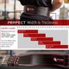Dark Iron LG Fitness Weight Lifting Belt for Powerlifting Deadlift Training, Premium Black Leather for Core Support Gym Strength Workout view 2