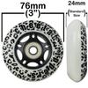 WHITE CHEETAH Wheels for RIPSTICK ripstik wave board ABEC 9 76MM 89A OUTDOOR Model: DECK view 2