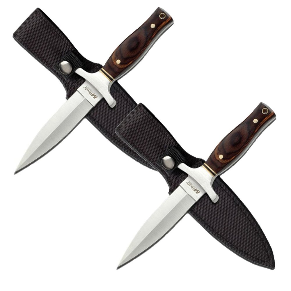 Snake Eye Tactical MT-20-03 Fixed Blade Knife, Titanium Double Edge Blade, Pakkawood Handle, 9-Inch Overall (Pack of 2.)