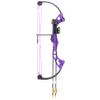 Bear Archery Brave Youth Bow Includes Whisker Biscuit, Arrows, and Arrow Quiver Recommended for Ages 8 and Up  Purple, Right Hand view 2