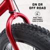 Mongoose Dolomite Fat Tire Mountain Bike, For Men and Women, 26 Inch Wheels, 4 Inch Wide Knobby Tires, 7-Speed, Adult Steel Frame, Front and Rear Brakes, Red view 4