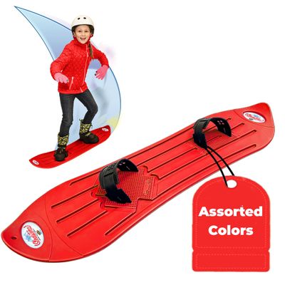 Geospace The Original Sledsterz Kids' Beginner Snowboard - Comes in Assorted Colors of Either Red, Blue or Green (Single Assorted Color Snowboard)