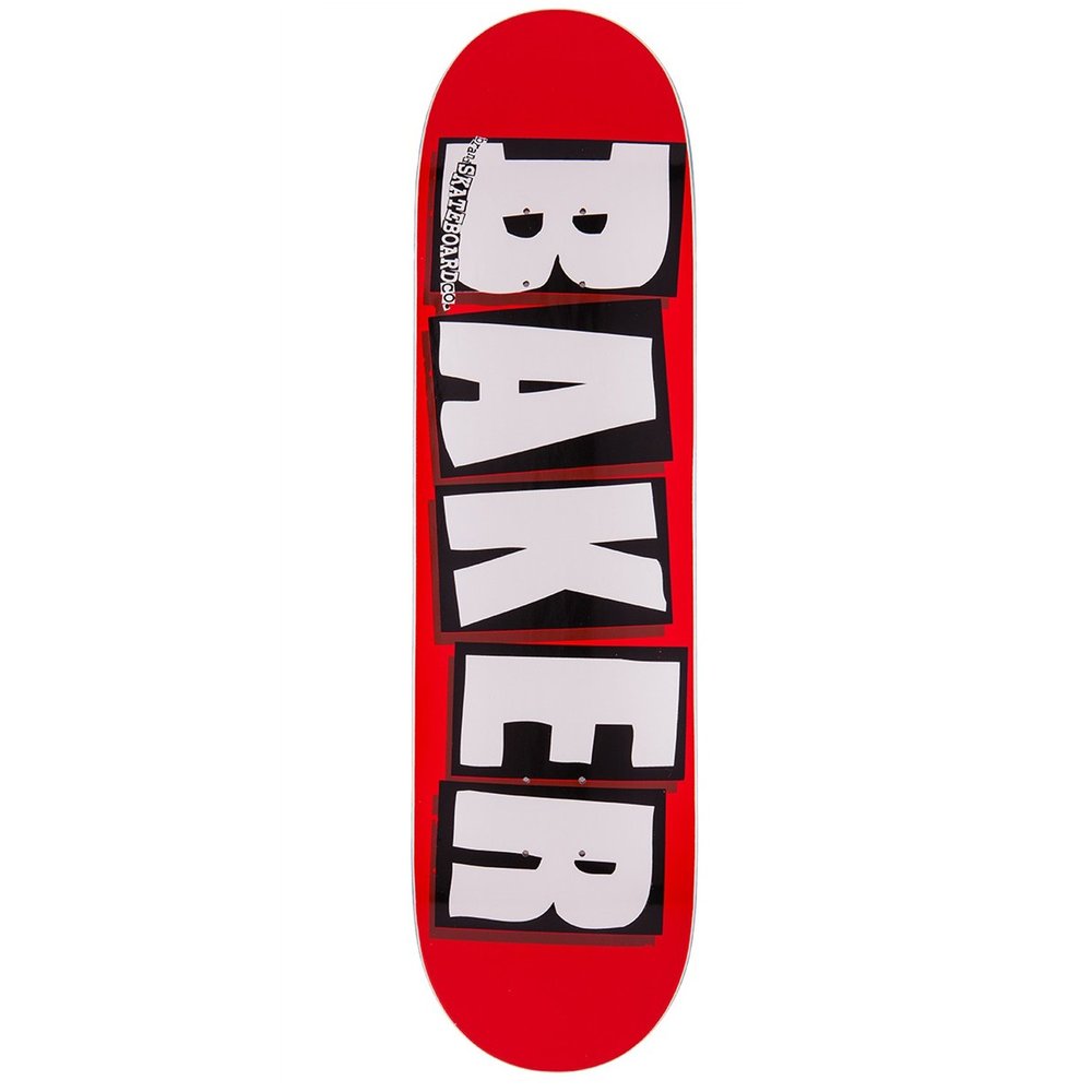 Baker Skateboards Brand Logo Red/White Deck 8.125"