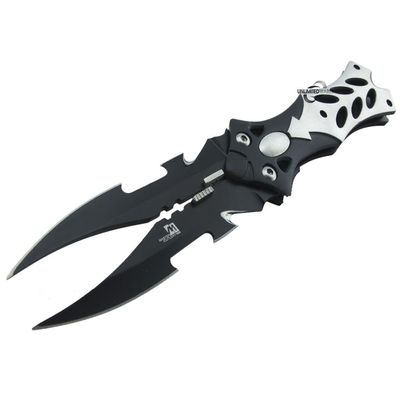 Unlimited Wares Midnight Fantasy Dual Blade Folding Knife 5-Inch Closed
