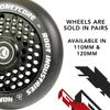 110mm Honeycore Wheels - Black/Black view 2