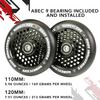 110mm Honeycore Wheels - Black/Black view 4