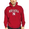 Campus Colors Adult Arch & Logo Soft Style Gameday Hooded Sweatshirt (Nebraska Cornhuskers - Red, Medium) view 1