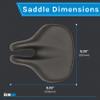 ISM Metro Comfort Bike Seat - Noseless Bike Saddle for Hybrid Bikes, Beach Cruisers, and Stationary Bikes Designed to Reduce Numbness - Wide and Thick Padded Bicycle Seat for Women and Men view 3