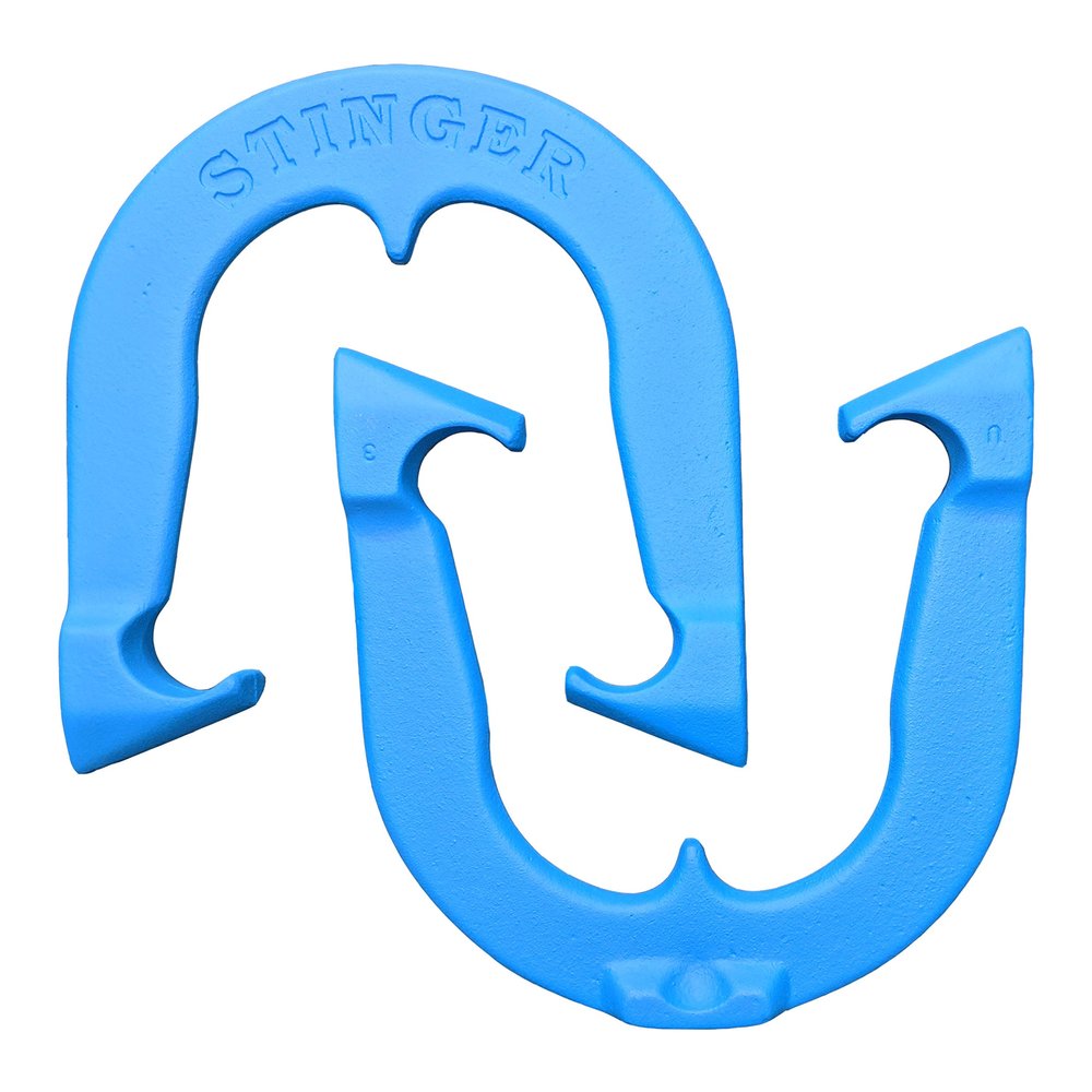 Stinger Professional Pitching Horseshoes- USA Made (Blue- Single Pair (2 Shoes))