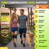 Knee Brace for Meniscus Tear 2 Pack, Knee Compression Sleeve for Men and Women, Knee Support for Arthritis, Swelling, Inflammation, ACL, Pain Relief, Running, Workout, Sports and Recovery Orange M view 2
