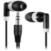 LowCostEarbuds.com Bulk Wholesale Pack of 100 in-Ear Earbuds/Earphones (3.5mm Plug) - Black/White - Great for Schools, Libraries, Hospitals, Kids etc. view 1